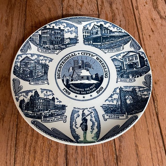 Vintage Bicentennial City of Wheeling West Virginia Collectors Souvenir Plate - Picture 1 of 2